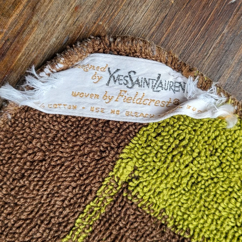 Vintage Fieldcrest Single Washcloth Yves Saint Laurent YSL